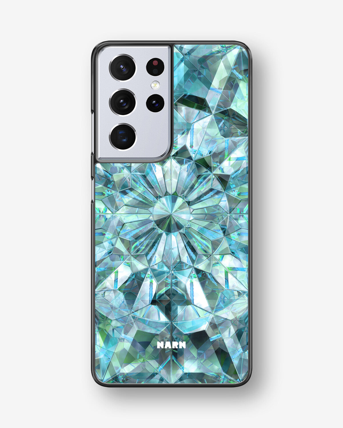 Samsung Galaxy S21 Ultra Hard Case – Green Crystals - View 1