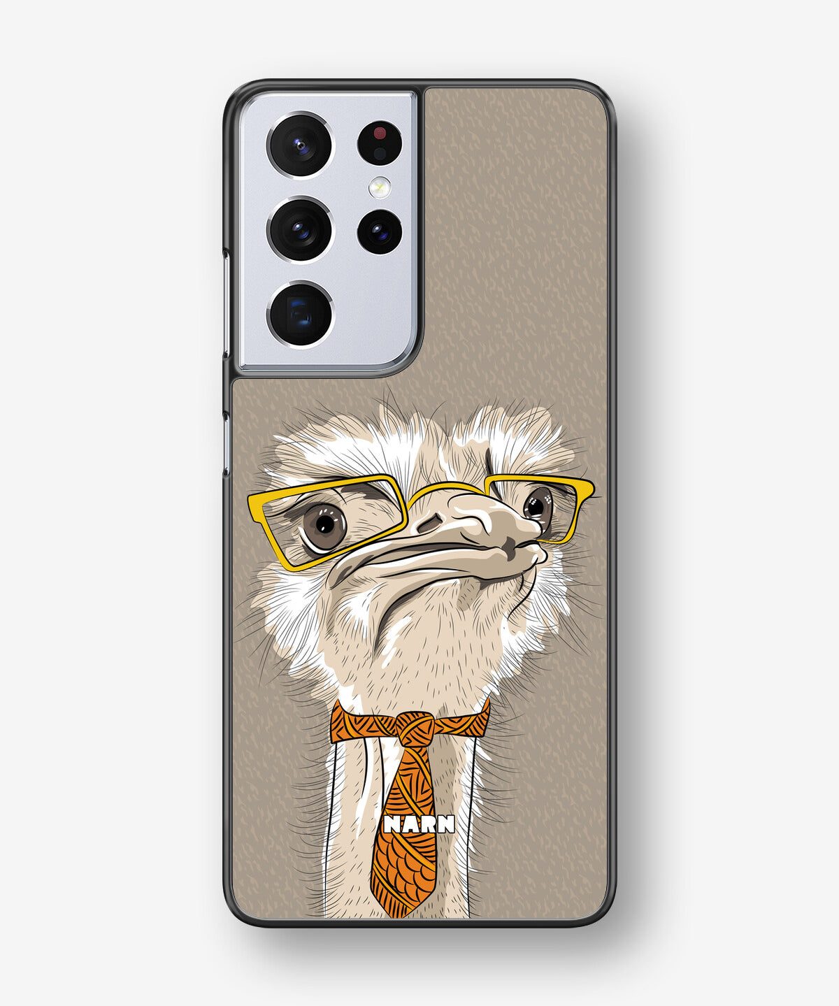 Samsung Galaxy S21 Ultra Hard Case – Hipster Ostrich - View 1
