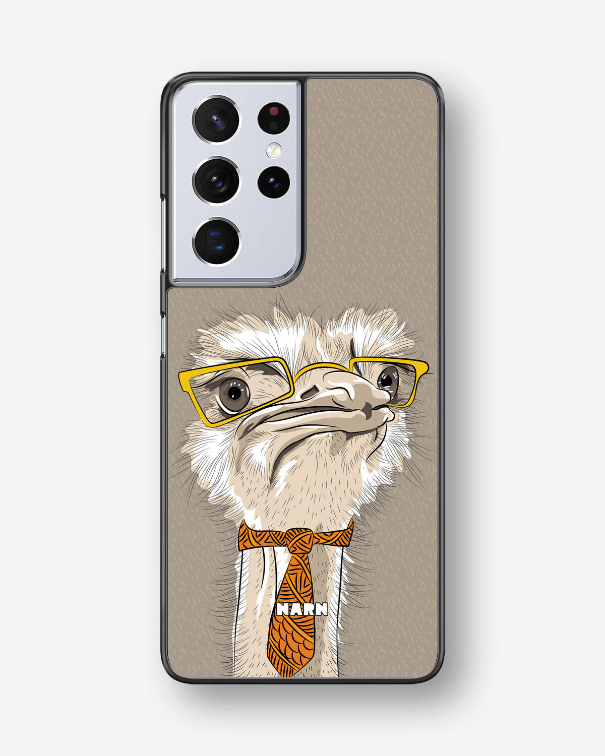 Samsung Galaxy S21 Ultra Hard Case – Hipster Ostrich - View 1