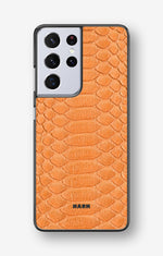 Samsung Galaxy S21 Ultra Hard Case – Orange Snake - View 1