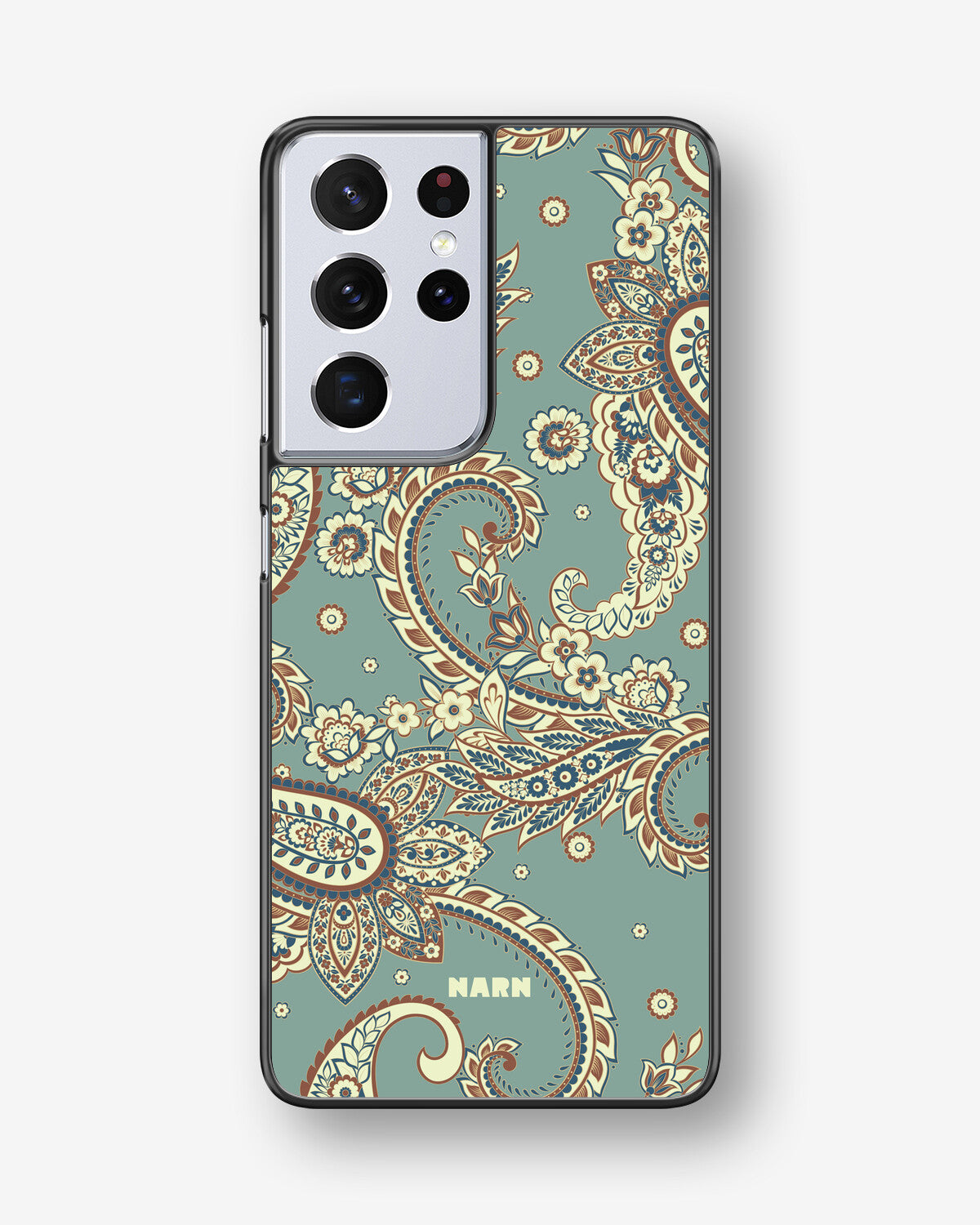 Samsung Galaxy S21 Ultra Hard Case – Paisley Green - View 1