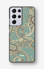 Samsung Galaxy S21 Ultra Hard Case – Paisley Green - View 1