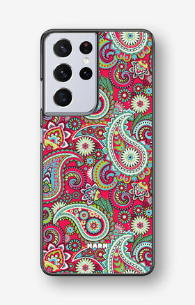 Samsung Galaxy S21 Ultra Hard Case – Paisley Paradise - View 1