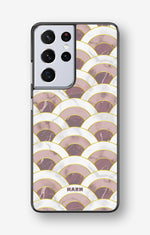 Samsung Galaxy S21 Ultra Hard Case – Pink Marble Waves - View 1