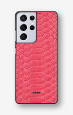 Samsung Galaxy S21 Ultra Hard Case – Pink Snake - View 1