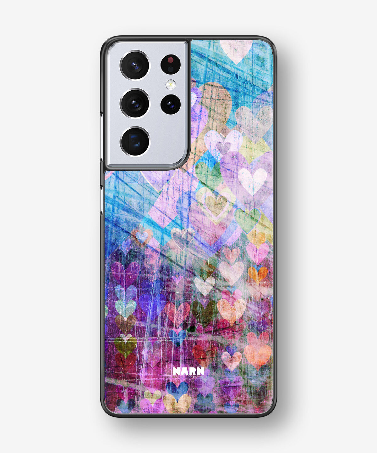 Samsung Galaxy S21 Ultra Hard Case – Purple Hearts - View 1