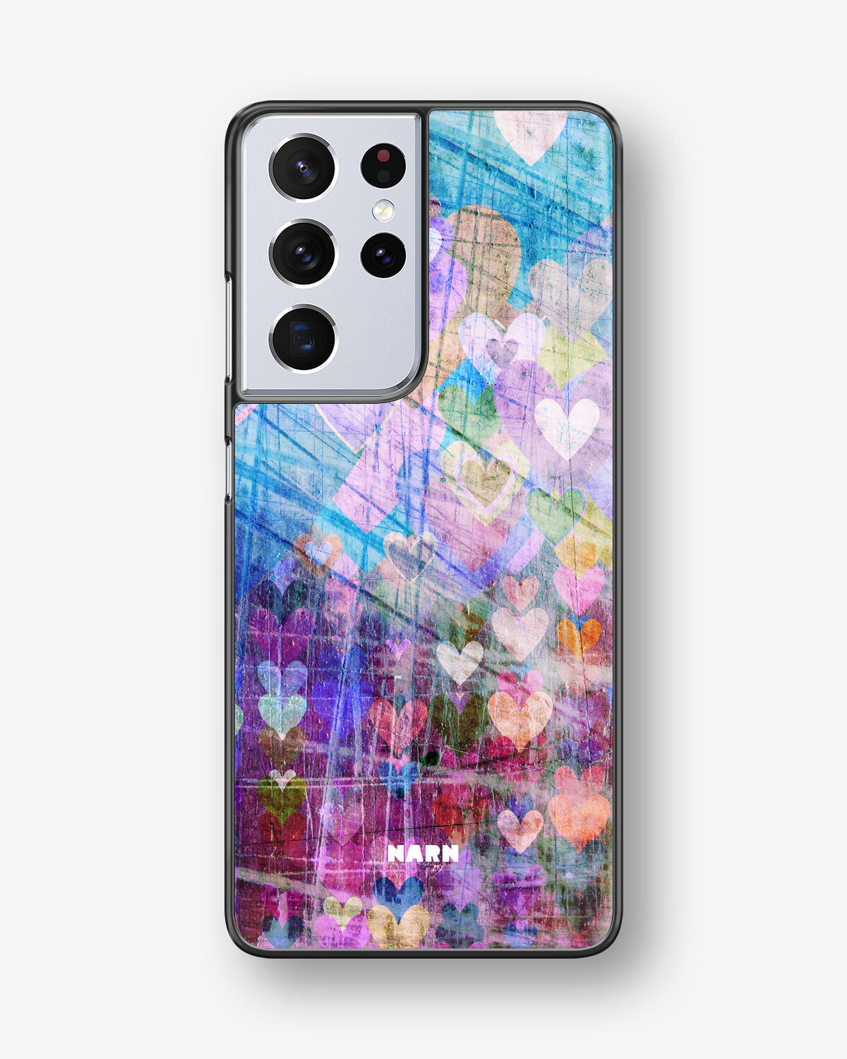 Samsung Galaxy S21 Ultra Hard Case – Purple Hearts - View 1