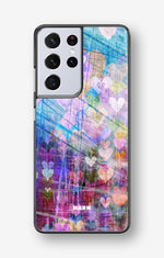 Samsung Galaxy S21 Ultra Hard Case – Purple Hearts - View 1