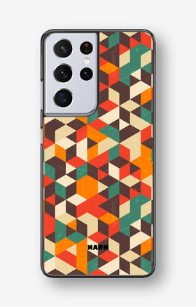 Samsung Galaxy S21 Ultra Hard Case – Retro Geometric - View 1