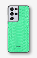 Samsung Galaxy S21 Ultra Hard Case – Turquoise Snake - View 1