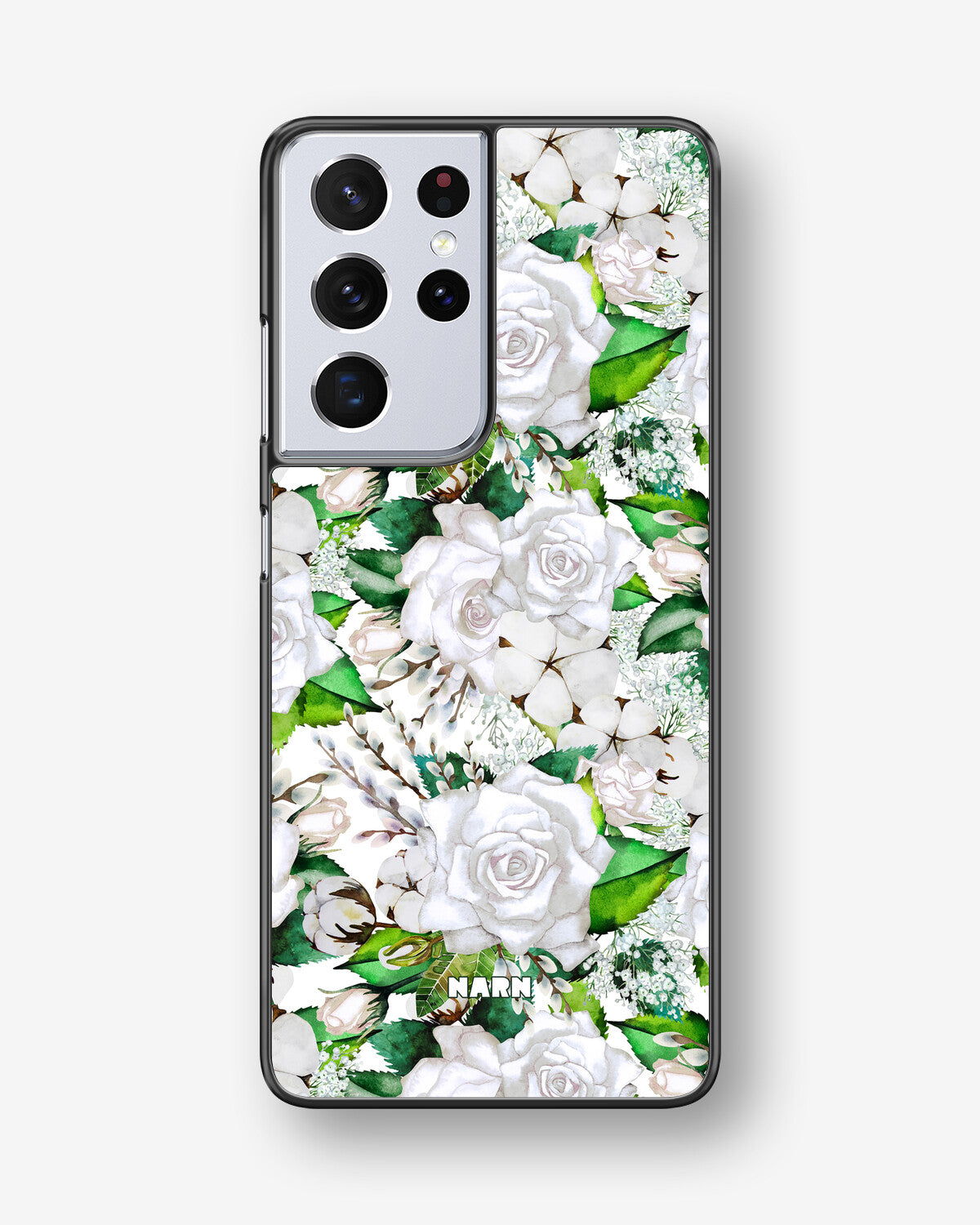 Samsung Galaxy S21 Ultra Hard Case – White Bloom - View 1