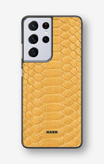 Samsung Galaxy S21 Ultra Hard Case – Yellow Snake - View 1