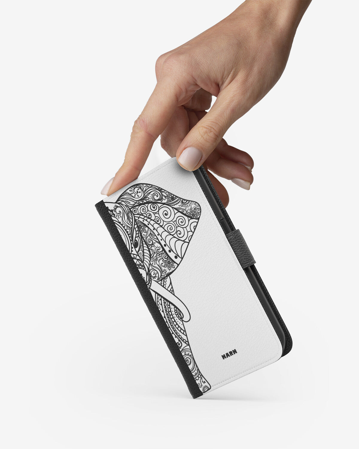 Samsung Galaxy S21 Ultra Wallet Case - Mandala Elephant - View 2