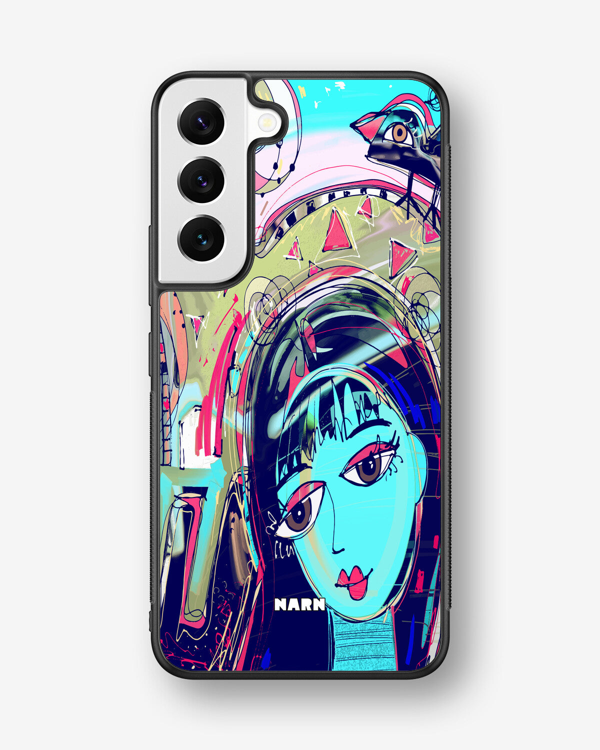 Samsung Galaxy S22 Plus Hard Case – Abstract Cat - View 1