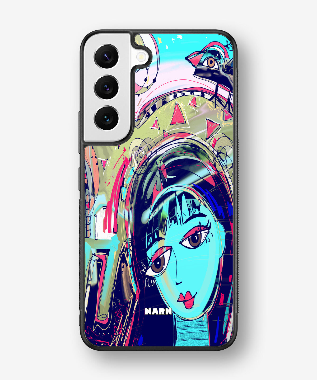 Samsung Galaxy S22 Hard Case – Abstract Cat - View 1