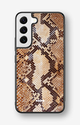 Samsung Galaxy S22 Hard Case – Brown Snakeskin - View 1