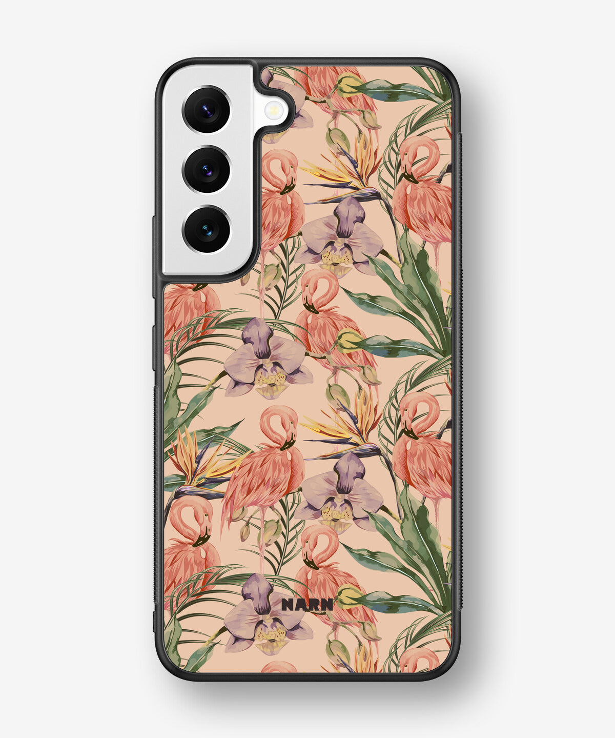 Samsung Galaxy S22 Hard Case – Flamingos & Flowers - View 1