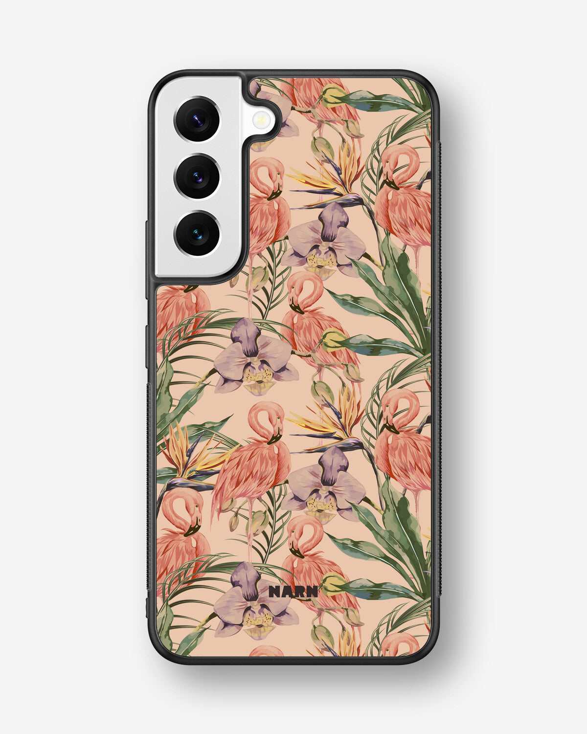 Samsung Galaxy S22 Hard Case – Flamingos & Flowers - View 1