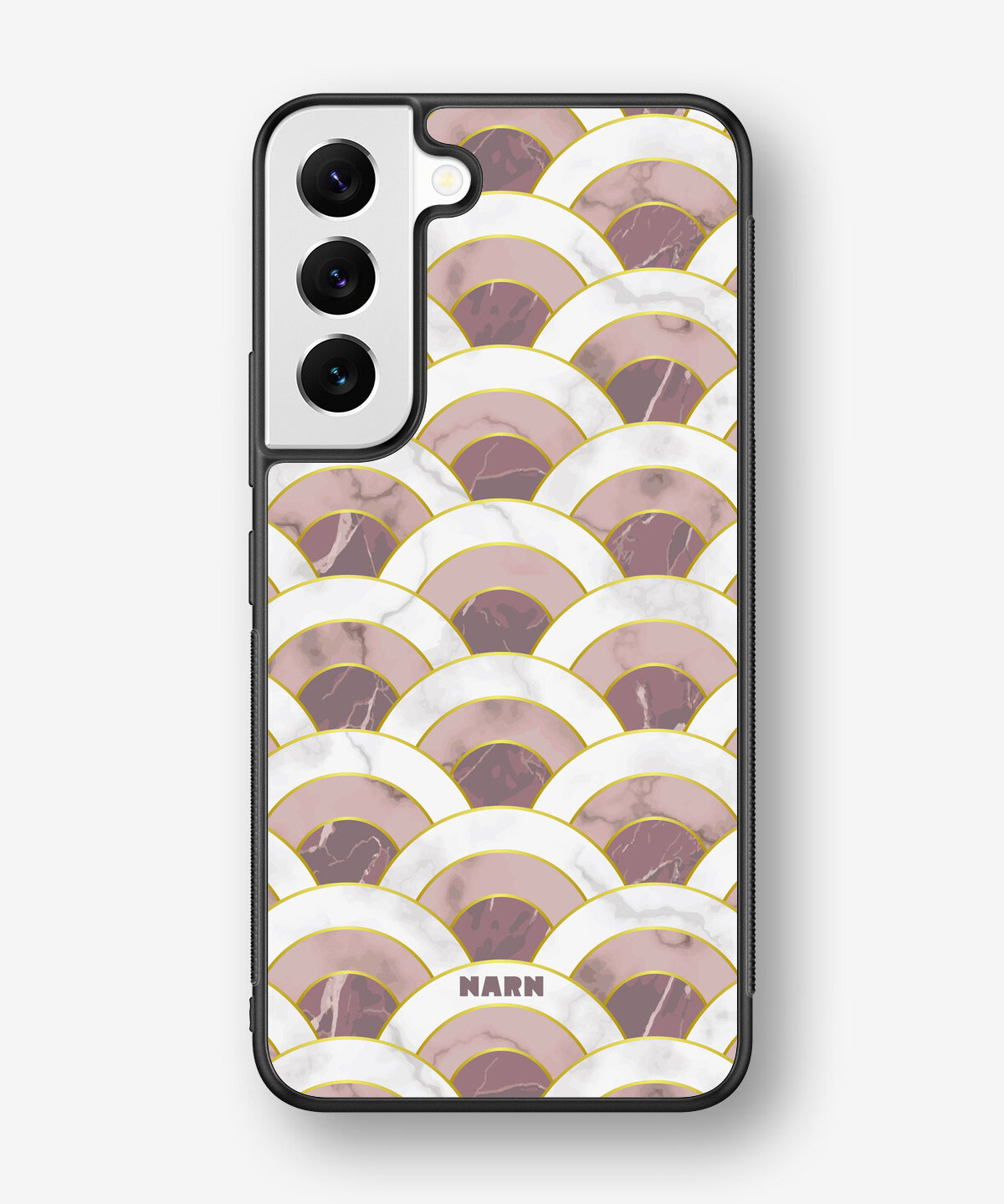 Samsung Galaxy S22 Hard Case – Pink Marble Waves - View 1