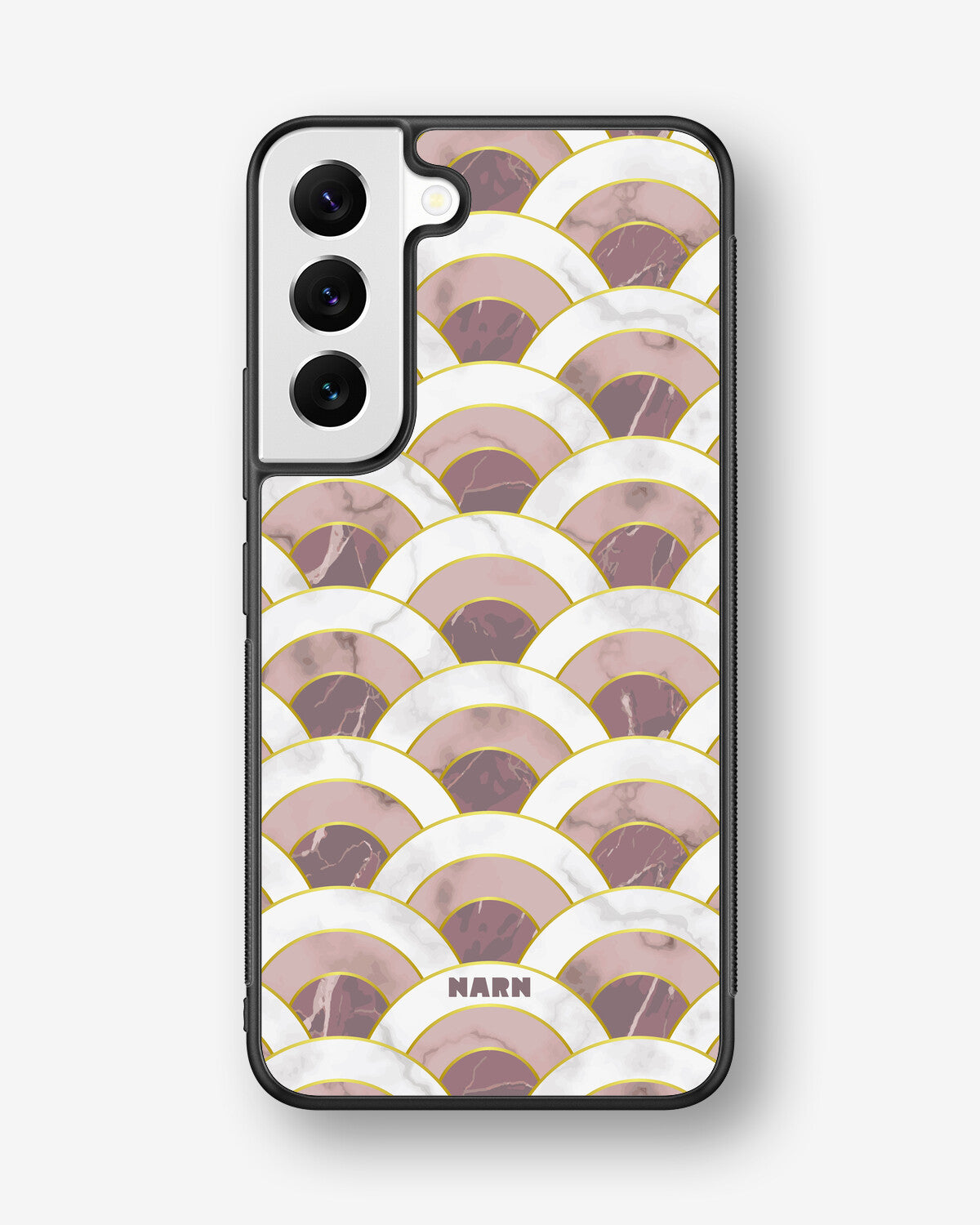 Samsung Galaxy S22 Hard Case – Pink Marble Waves - View 1