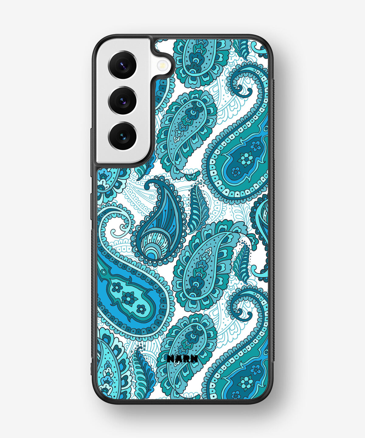 Samsung Galaxy S22 Hard Case – Turquoise Paisley - View 1