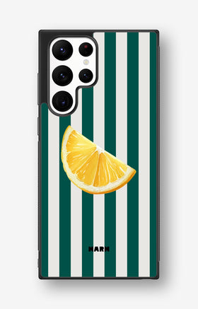 Samsung Galaxy S22 Ultra Hard Case – Lemon Stripes - View 1