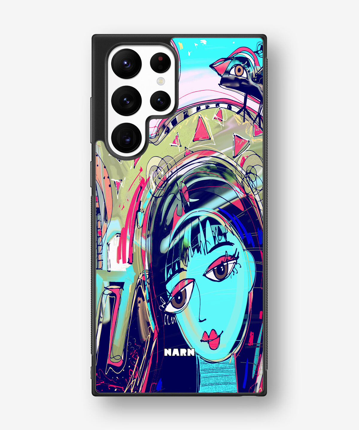 Samsung Galaxy S22 Ultra Hard Case – Abstract Cat - View 1