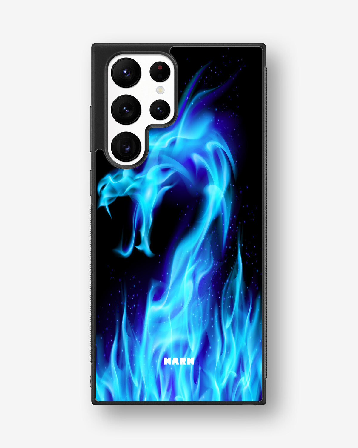 Samsung Galaxy S22 Ultra Hard Case – Blue Flames Dragon - View 1