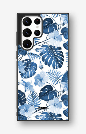 Samsung Galaxy S22 Ultra Hard Case – Blue Tropics - View 1
