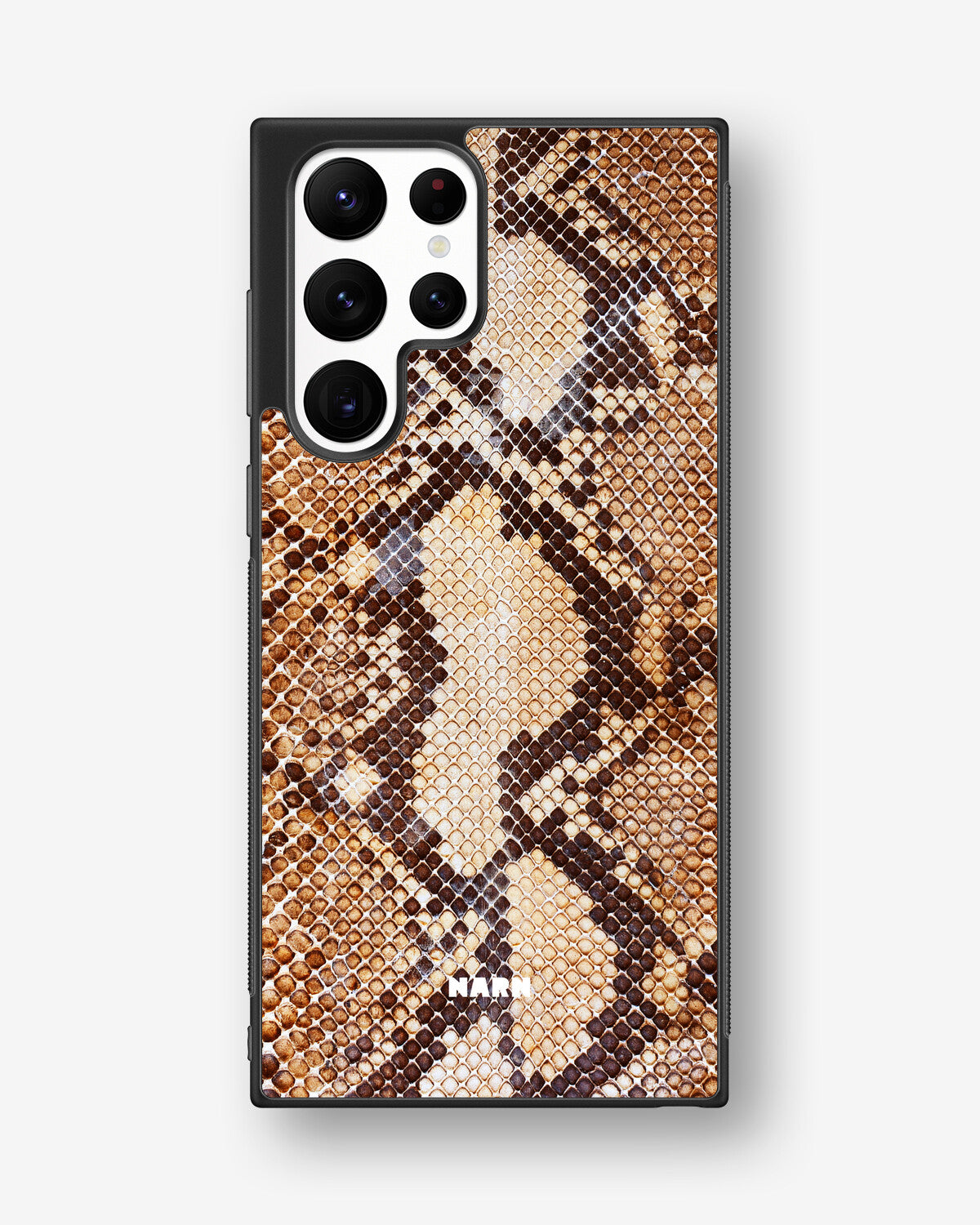 Samsung Galaxy S22 Ultra Hard Case – Brown Snakeskin - View 1