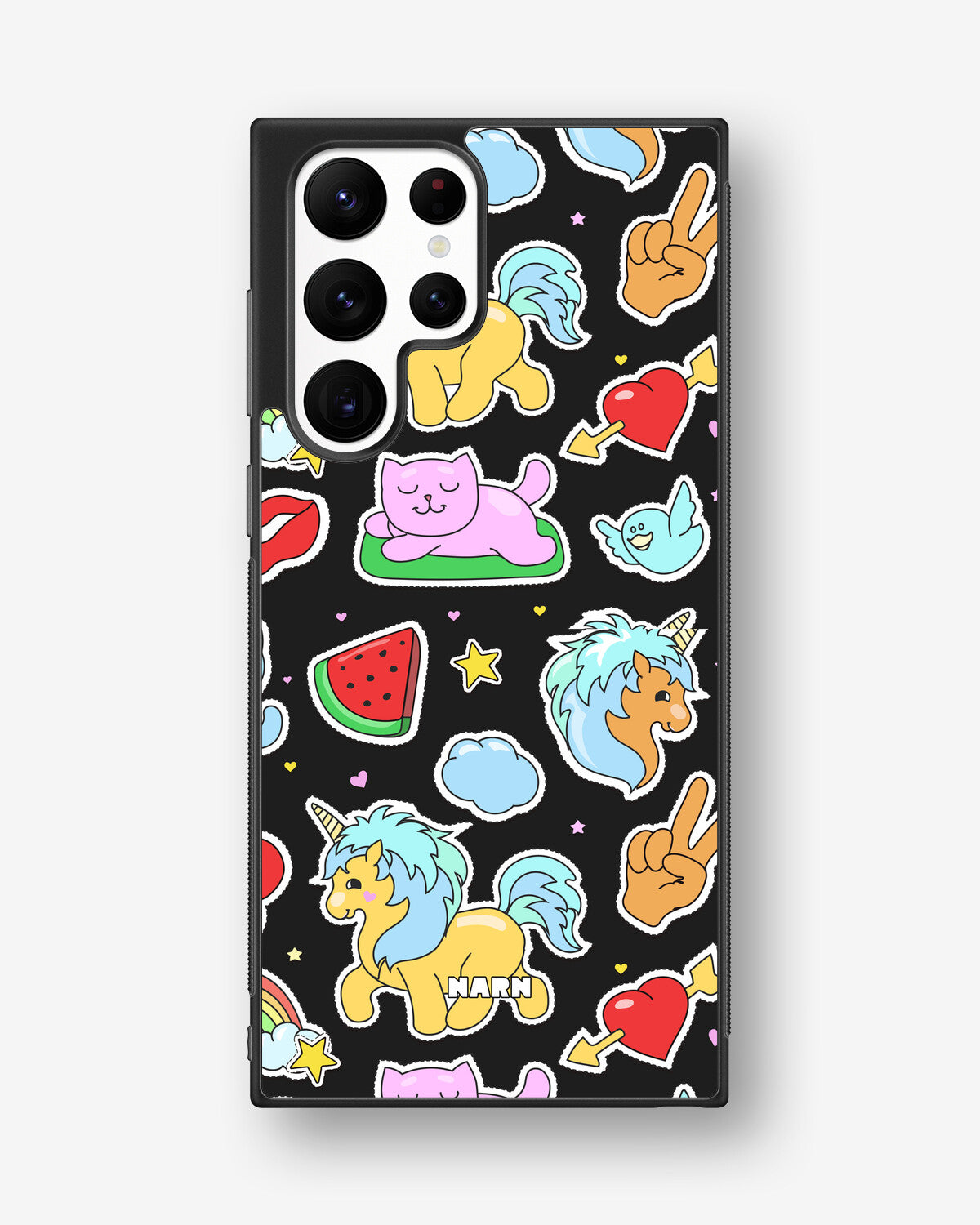 Samsung Galaxy S22 Ultra Hard Case – Cute Stickers - View 1
