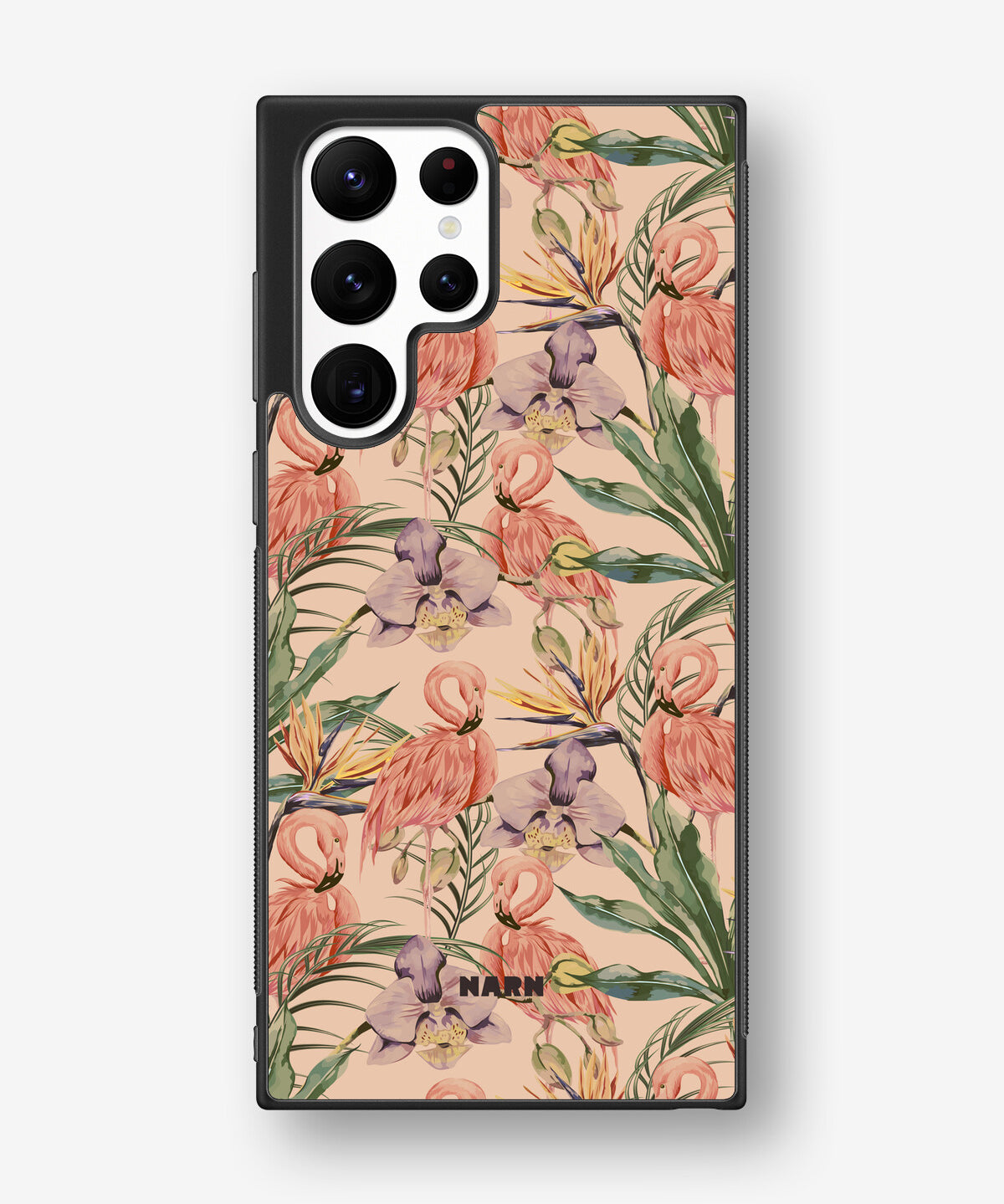 Samsung Galaxy S22 Ultra Hard Case – Flamingos & Flowers - View 1