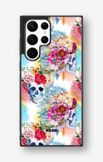 Samsung Galaxy S22 Ultra Hard Case – Flowered Skulls - View 1