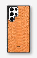 Samsung Galaxy S22 Ultra Hard Case – Orange Snake - View 1