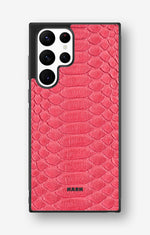 Samsung Galaxy S22 Ultra Hard Case – Pink Snake - View 1