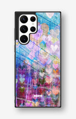 Samsung Galaxy S22 Ultra Hard Case – Purple Hearts - View 1