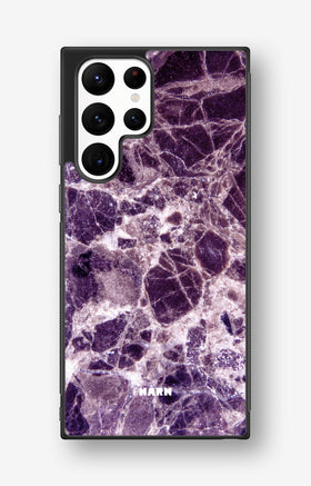 Samsung Galaxy S22 Ultra Hard Case – Purple Marble - View 1