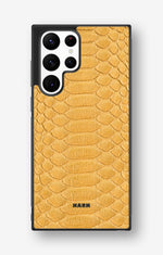 Samsung Galaxy S22 Ultra Hard Case – Yellow Snake - View 1
