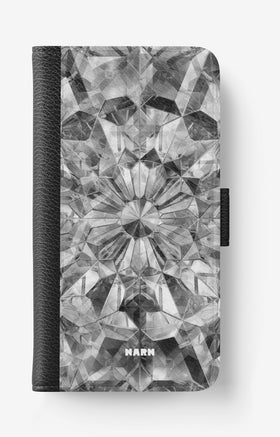 Samsung Galaxy S22 Ultra Wallet Case - Grey Crystals - View 1