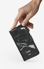 Samsung Galaxy S22 Wallet Case - Custom - Black Marble - View 2