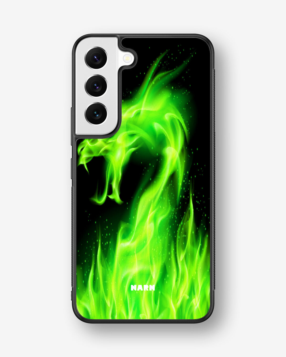 Samsung Galaxy S23 5G Hard Case – Green Flames Dragon - View 1