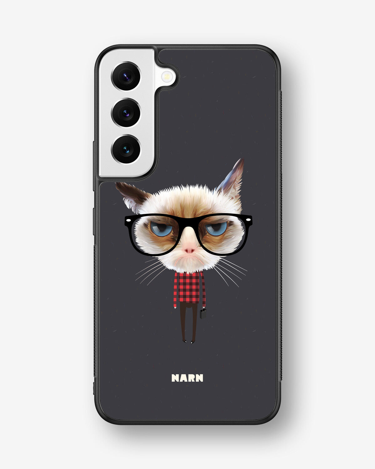 Samsung Galaxy S23 5G Hard Case – Hipster Cat - View 1