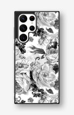 Samsung Galaxy S23 Ultra Hard Case – Black & White Bloom - View 1