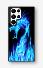 Samsung Galaxy S23 Ultra Hard Case – Blue Flames Dragon - View 1