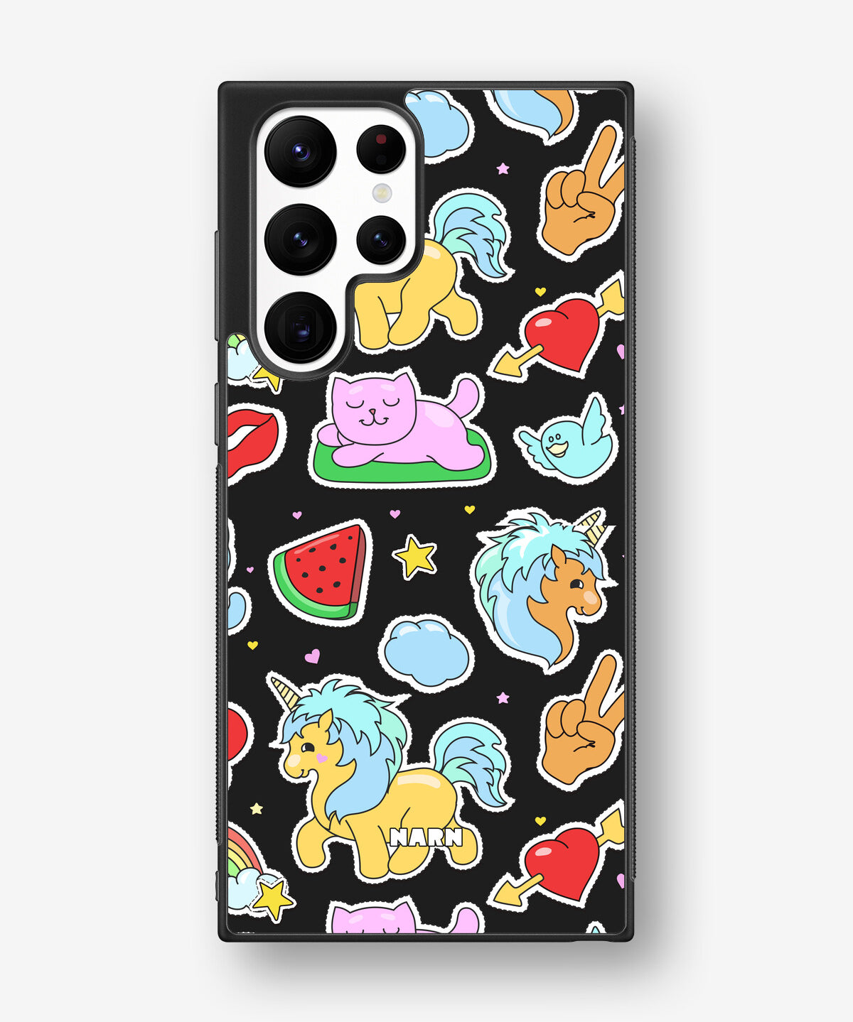 Samsung Galaxy S23 Ultra Hard Case – Cute Stickers - View 1