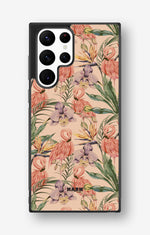 Samsung Galaxy S23 Ultra Hard Case – Flamingos & Flowers - View 1