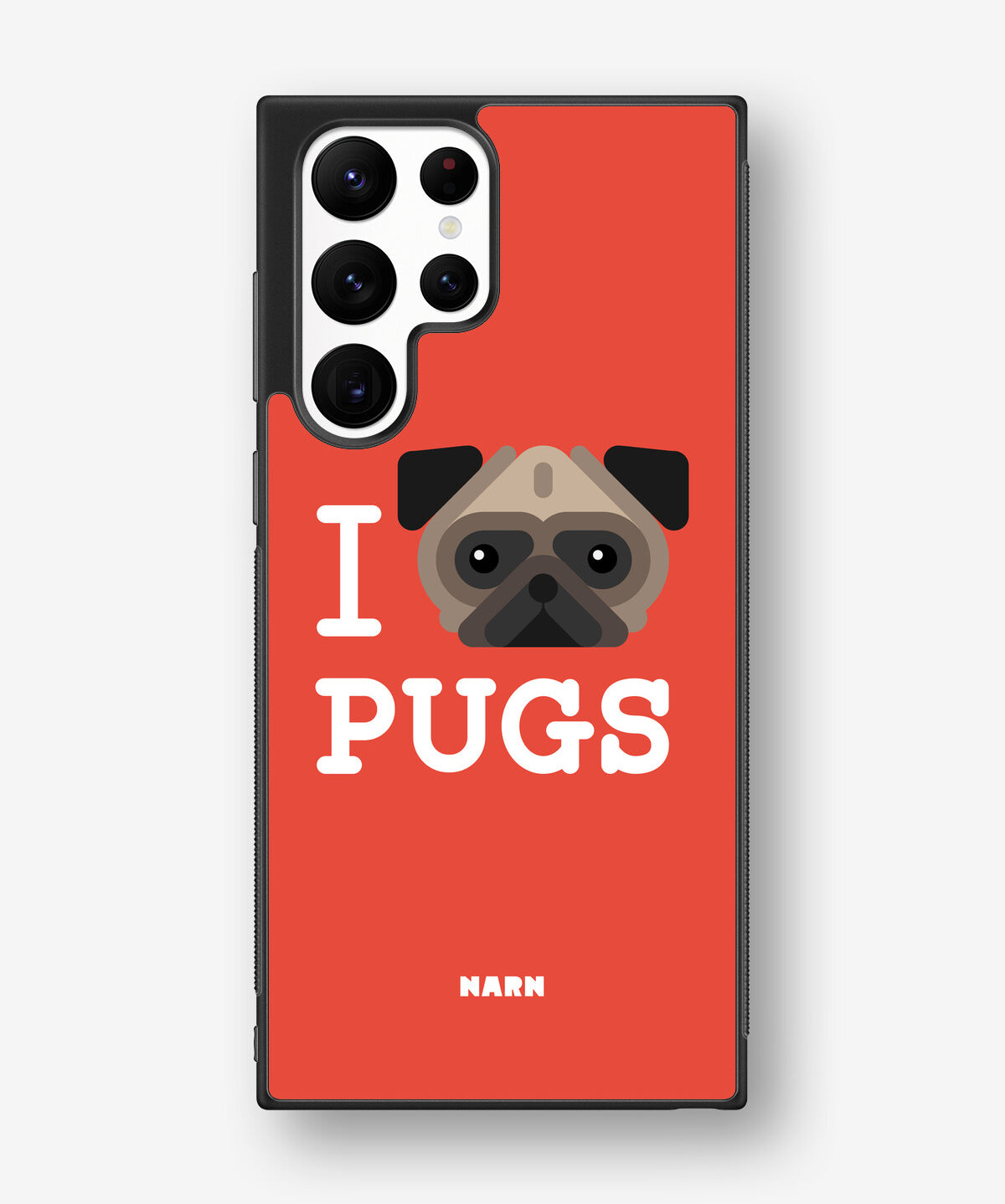 Samsung Galaxy S23 Ultra Hard Case – I Love Pugs - View 1
