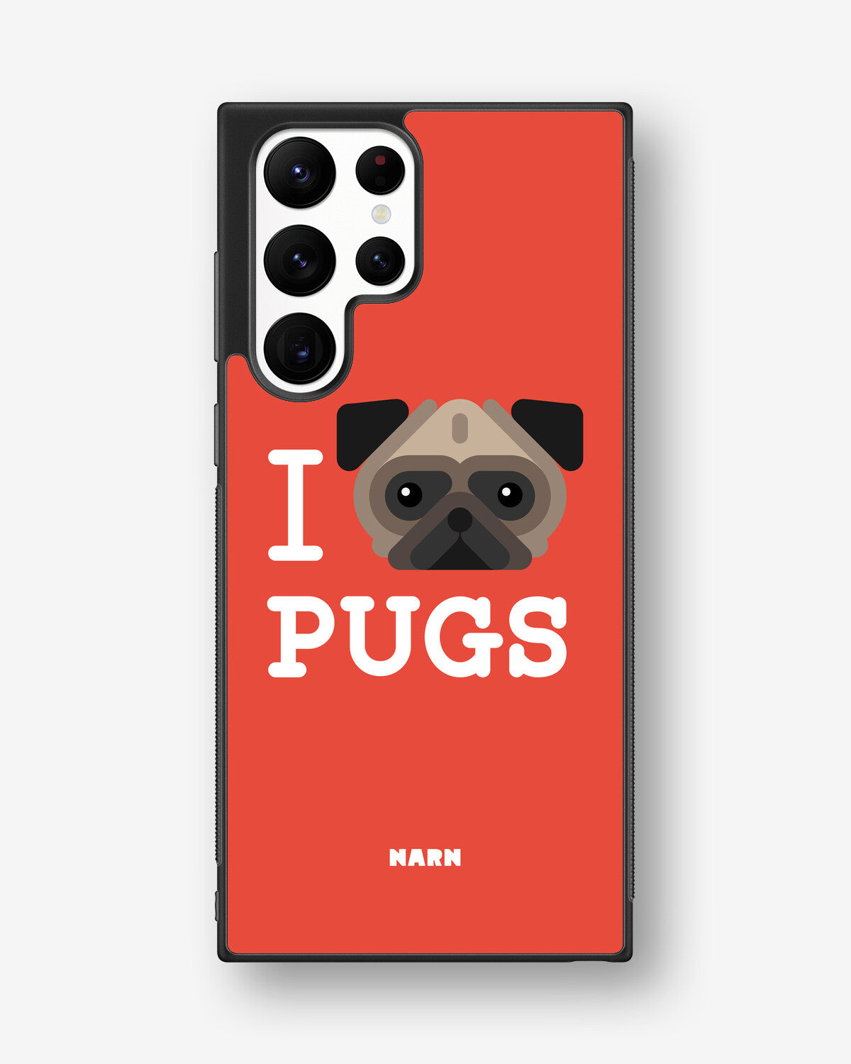 Samsung Galaxy S23 Ultra Hard Case – I Love Pugs - View 1