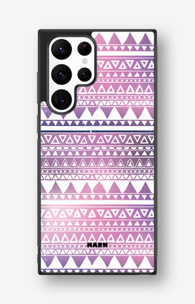 Samsung Galaxy S23 Ultra Hard Case – Purple Aztec - View 1