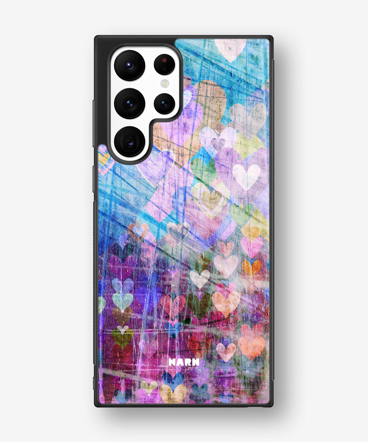 Samsung Galaxy S23 Ultra Hard Case – Purple Hearts - View 1